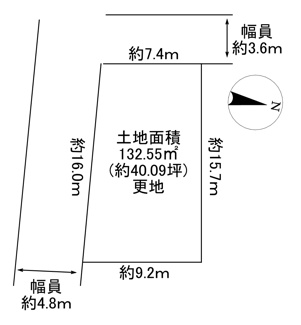 【土地図】 | 川西市鴬の森町　建築条件無土地
