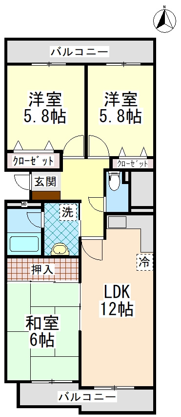 グランドメゾン六甲箕岡の間取り