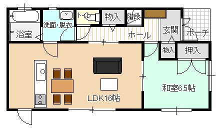 仙台市青葉区みやぎ台２丁目の間取り|LDKに隣接して和室があります。
