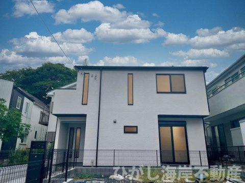 茅ヶ崎市茅ヶ崎　新築戸建の前面道路含む現地写真|現地外観
