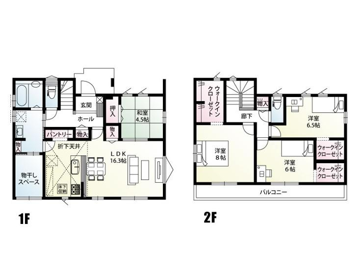 足利市大橋町2丁目　新築戸建2の間取り