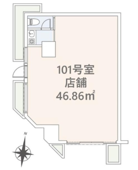 墨田区江東橋２丁目の店舗事務所の間取り