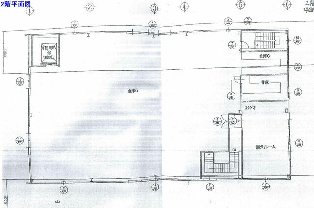 栃木市城内町　倉庫の区画図