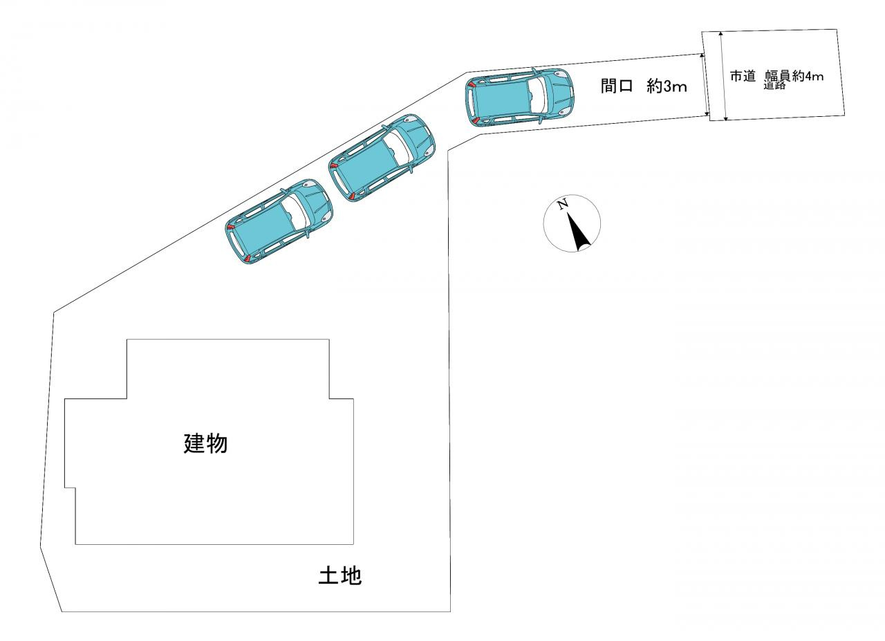 錦見8丁目売家の区画図