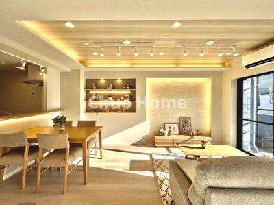 【ダイニング】 | セザール本所吾妻橋 | 【ダイニング】忙しい朝でも、しっかり家族が揃って食事をして頂けるゆとりある大きさのダイニングスペース。奥様が作る手料理をカウンター越しに受けとって頂き、テーブルで囲む素敵な時間を存分に愉しんで下さい。