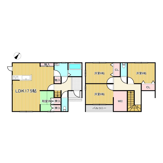 ファミリータウン壬生川2号地　建売住宅の間取り
