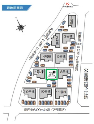 【区画図】 | 前橋市富士見町時沢　新築住宅　 | 全11棟の大型分譲地です！
さまざまな間取り・外観をご覧になれます♪