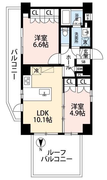 AXAS四谷三丁目の間取り