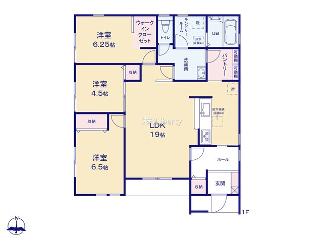 八千代東原　新築戸建　1号棟の間取り