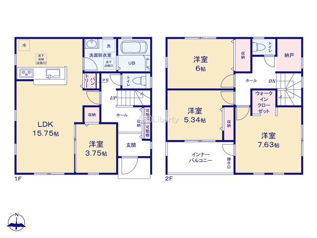八千代町東原　新築戸建　3号棟の間取り