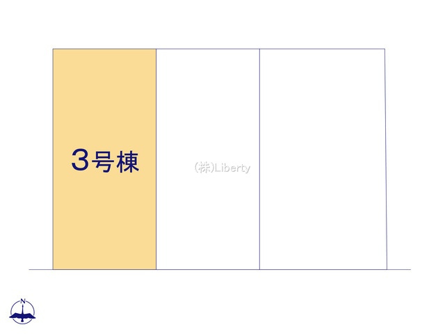 八千代町東原　新築戸建　3号棟の区画図