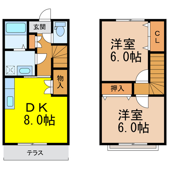 【間取り】 | メゾネット雅