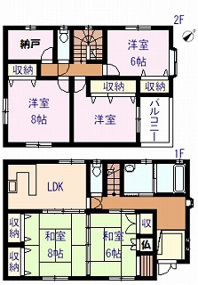 【間取り】 | 別所町１丁目中山様貸家