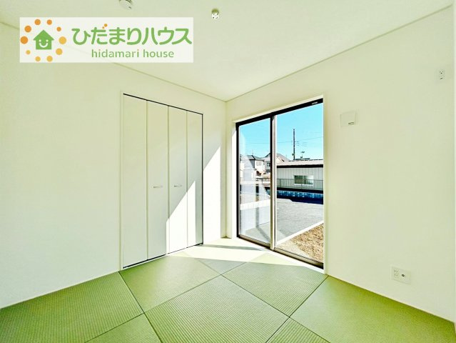 【和室】 | 常総市山口第2　新築戸建　2号棟 | リビングと和室が続き間設計ですので、大空間を演出できます(^O^)