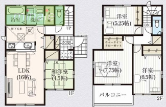 【間取り】 | 当社で現地販売会開催中! パントリー+リネン庫　南初富　全13棟　2号棟