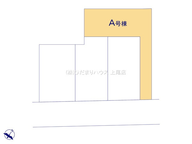 北区吉野町2丁目①　新築戸建　ハートフルAの区画図