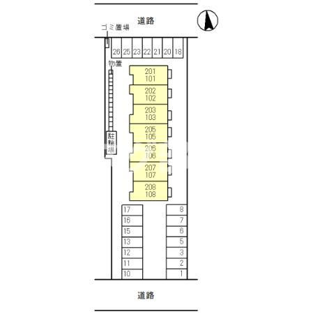 Alivio （アリビオ）の区画図