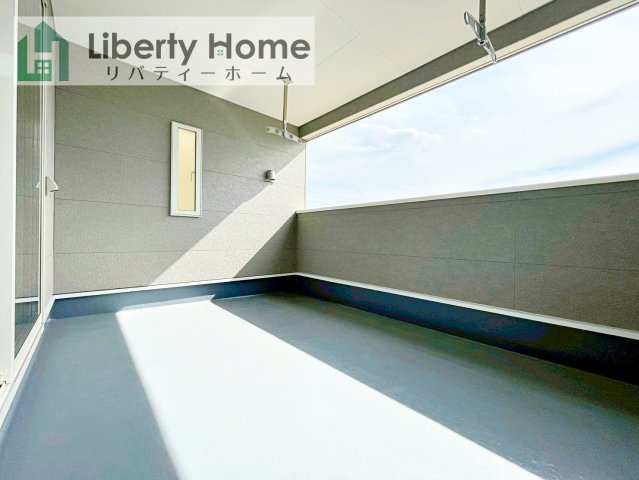 常総市山口第2　新築戸建　1号棟のバルコニー