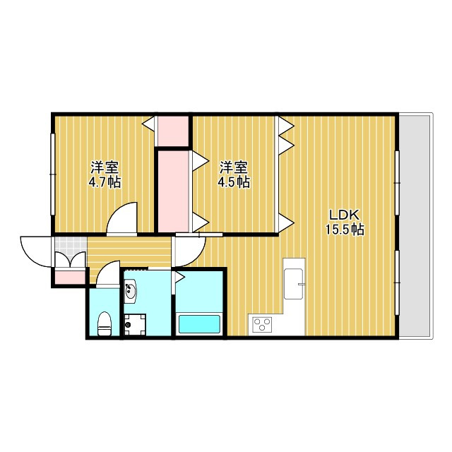 サンハイツ木多の間取り