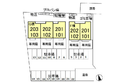 【区画図】 | エルヴィレッジ Ｇ