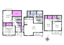 【間取り】 | 間取りになります！3階建の4LDKです。収納がたくさん♪/The floor plan is 3 stories, 4LDK. There is plenty of storage space.