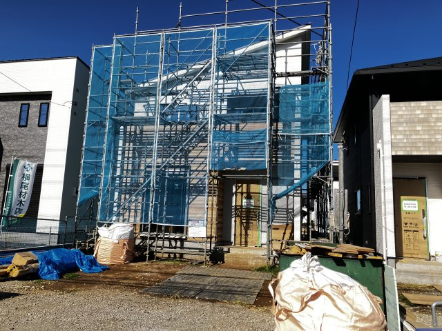 結城市川木谷 第1期 全8棟の外観|〇6号棟〇
一棟一棟、区画の形状や特性に合わせてベストな間取りを設計♪
南道路に面し日当たり良好！間もなく完成いたします。
※2025年11月撮影