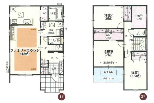 結城市川木谷 第1期 全8棟の間取り|〇8号棟〇
【3LDK+WIC+S+SIC】