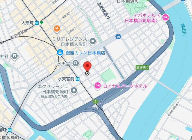 ルクレ日本橋蛎殻町の地図