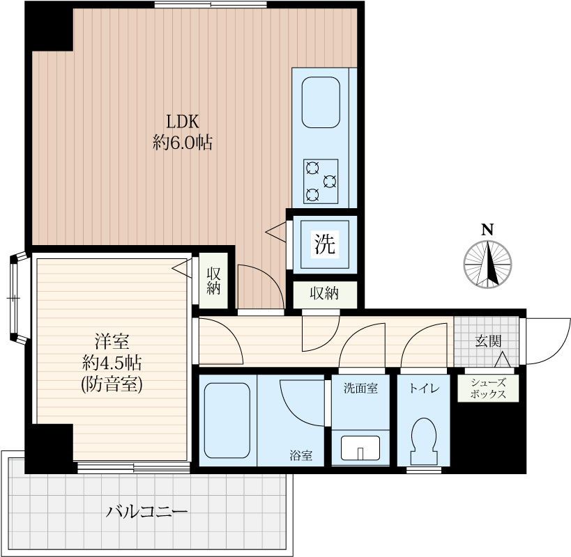 「防音室」（分譲賃貸）ヴェルドミール柳橋301のその他