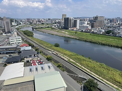 アルファステイツ熊本駅東の展望|角部屋ならではの眺望