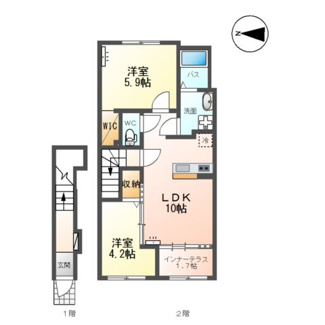 【間取り】 | 仮称）天童市東久野本２丁目新築アパート