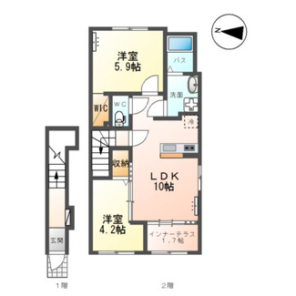 【間取り】 | 仮称）天童市東久野本２丁目新築アパート