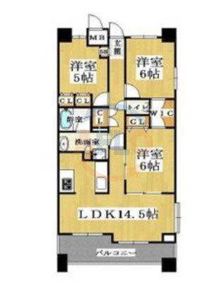 CITY SPIRE桜川Ⅱ　塩草立葉小学校区の間取り|CITY SPIRE桜川II（シティスパイア桜川II）　間取り