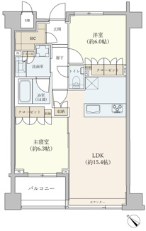 【間取り】 | THEパームス月島ルナガーデン