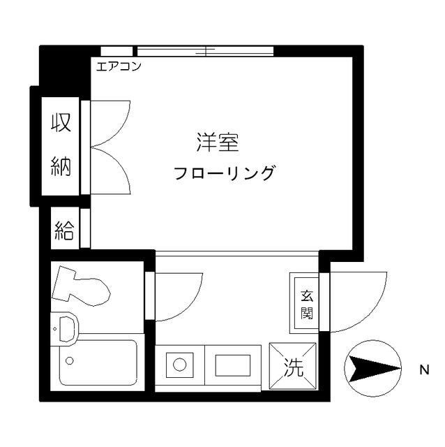 フローリングのワンルーム！