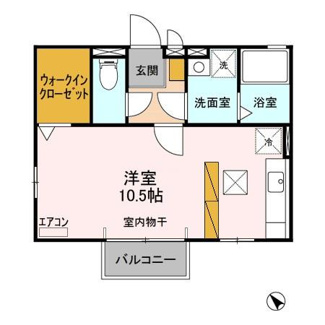 【間取り】 | ヴィラセジュール | ★とても広い洋室の１Ｋ