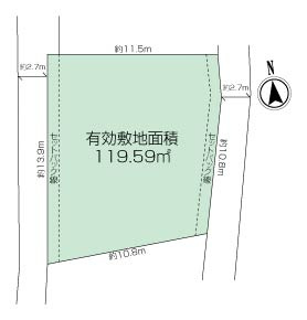 富士見町２丁目建築条件無し売地の画像