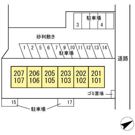 グリーンハウスの駐車場