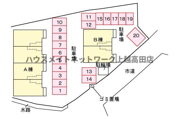 ニュイ・リウースＢの区画図|配置図