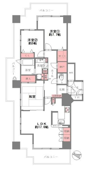 【間取り】 | くずはタワーシティＴ棟
