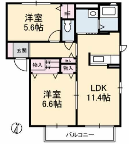 グリーンヒルズ　Ｃ棟の間取り