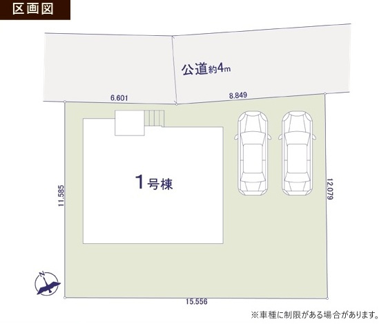 【仲介手数料無料】新築戸建　熊谷市別府2-66（全1棟）の区画図