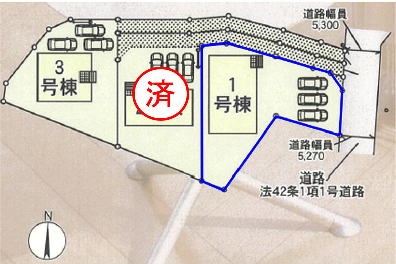 藤岡市岡之郷第２（全３棟）1号棟の庭