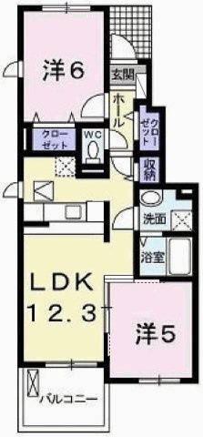 ソレイユ壱番館　Ｂの間取り