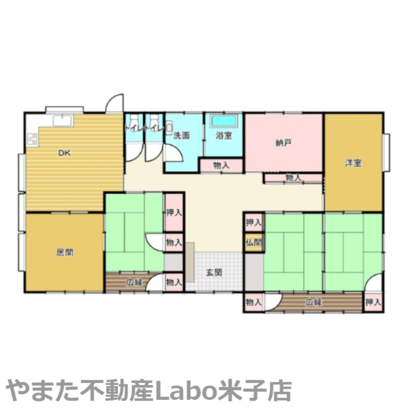 境港市明治町中古戸建の間取り