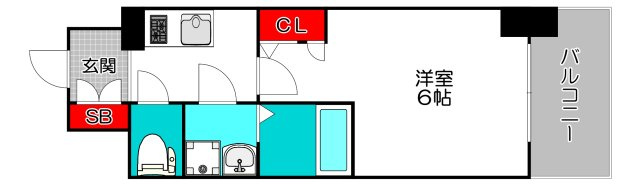 エスリード弁天町ルシェンテの間取り