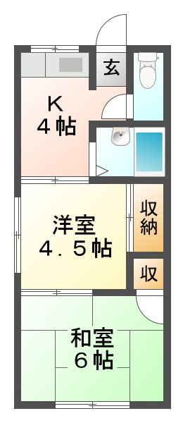 コーポセイゲツ東棟の間取り