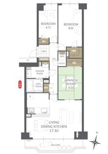 【間取り】須磨パークヒルズＥ棟 