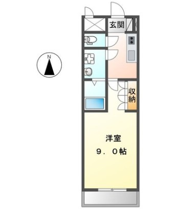 【間取り】 | プリエール宮本 | 9帖の広々としたお部屋