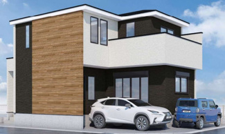 【外観パース】 | 越谷市大沢12期　新築分譲住宅